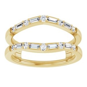 14K Yellow 1/2 CTW Lab-Grown Diamond Ring Guard