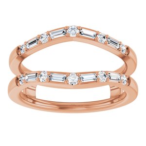 14K Rose 1/2 CTW Lab-Grown Diamond Ring Guard