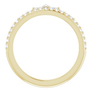14K Yellow Gold 1/3 CTW Natural Diamond Stackable Crown Ring