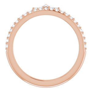 14K Rose Gold 1/3 CTW Natural Diamond Stackable Crown Ring