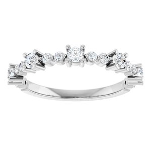 Sterling Silver 1/2 CTW Natural Diamond Ring