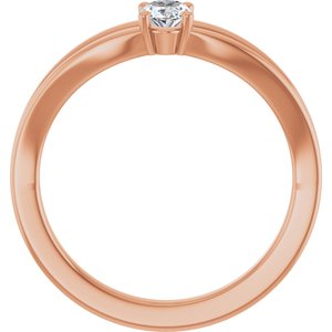 14K Rose Gold Sapphire Youth Solitaire Ring