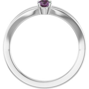 Platinum Lab-Grown Alexandrite Youth Solitaire Ring