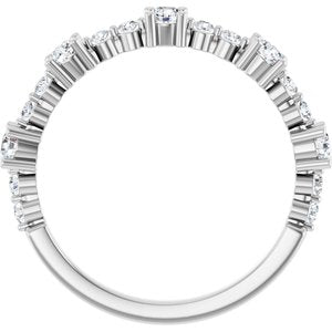 Sterling Silver 1/2 CTW Natural Diamond Ring