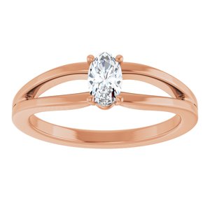 14K Rose Gold Sapphire Youth Solitaire Ring