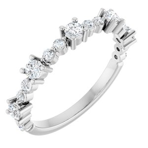 Sterling Silver 1/2 CTW Natural Diamond Ring