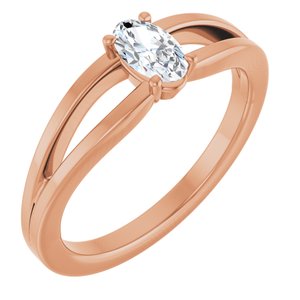 14K Rose Gold Sapphire Youth Solitaire Ring