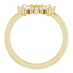14K Yellow Gold 3/8 CTW Natural Diamond Circle Ring