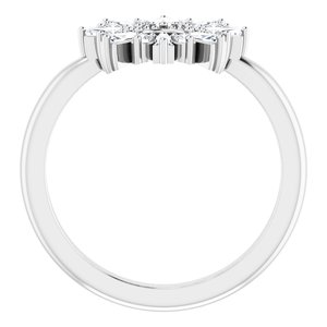 Sterling Silver 3/8 CTW Natural Diamond Circle Ring