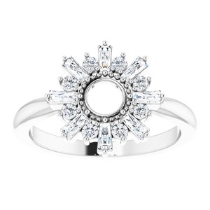 14K White Gold 3/8 CTW Natural Diamond Circle Ring
