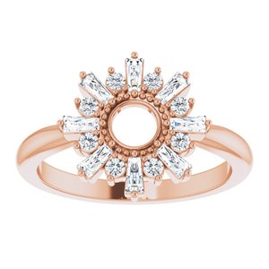14K Rose Gold 3/8 CTW Natural Diamond Circle Ring