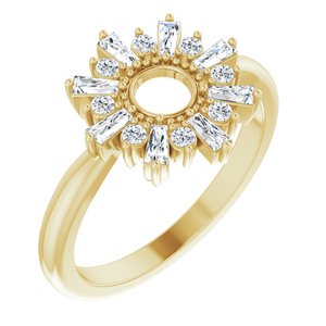 14K Yellow Gold 3/8 CTW Natural Diamond Circle Ring