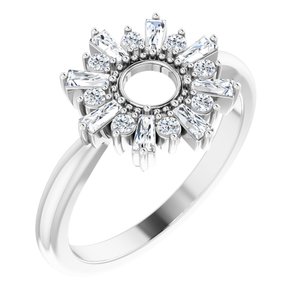 14K White Gold 3/8 CTW Natural Diamond Circle Ring