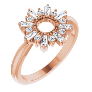 14K Rose Gold 3/8 CTW Natural Diamond Circle Ring