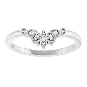 Platinum .08 CTW Lab-Grown Diamond  Sculptural Contour Band