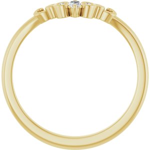 14K Yellow .08 CTW Lab-Grown Diamond  Sculptural Contour Band