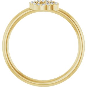 14K Yellow Gold .06 CTW Natural Diamond Initial G Ring