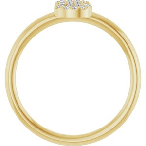14K Yellow Gold .05 CTW Natural Diamond Initial S Ring