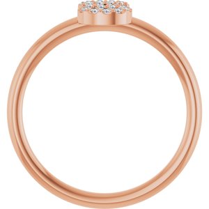 14K Rose Gold .05 CTW Natural Diamond Initial S Ring
