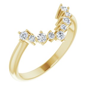 14K Yellow 1/5 CTW Natural Diamond Matching Band