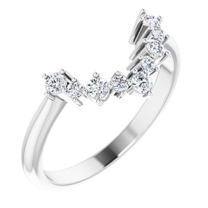 Platinum 1/5 CTW Natural Diamond Matching Band