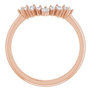 14K Rose 1/5 CTW Natural Diamond Matching Band