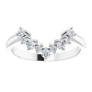 Platinum 1/5 CTW Natural Diamond Matching Band