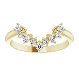 14K Yellow 1/5 CTW Natural Diamond Matching Band