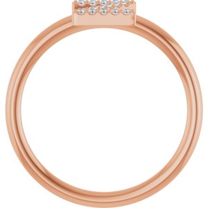 14K Rose Gold .06 CTW Natural Diamond Initial Z Ring