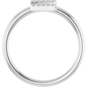 Sterling Silver .06 CTW Natural Diamond Initial Z Ring