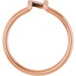 14K Rose Gold .06 CTW Natural Diamond Initial N Ring