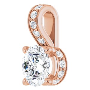 14K Rose Gold 1/2 CTW Lab-Grown Diamond Pendant