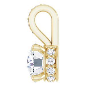 14K Yellow Gold 1/2 CTW Lab-Grown Diamond Pendant