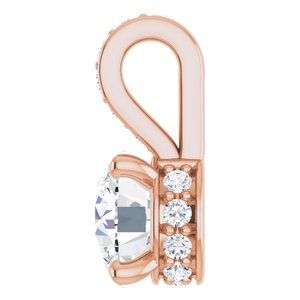 14K Rose Gold 1/2 CTW Lab-Grown Diamond Pendant