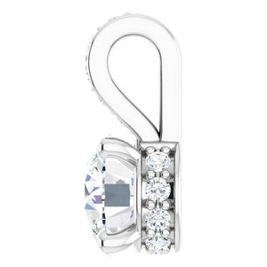 14K White Gold 1/2 CTW Lab-Grown Diamond Pendant