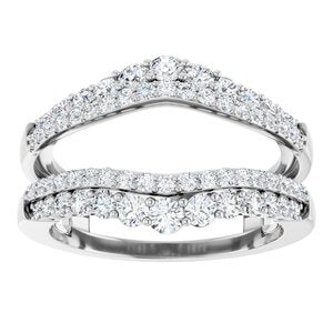 14K White 1 CTW Lab-Grown Diamond Ring Guard