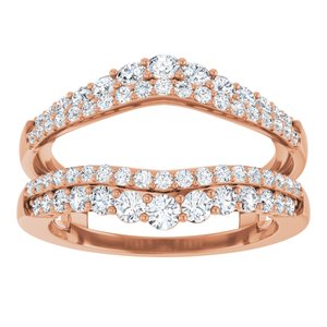 14K Rose 1 CTW Lab-Grown Diamond Ring Guard