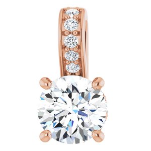 14K Rose Gold 1/2 CTW Lab-Grown Diamond Pendant