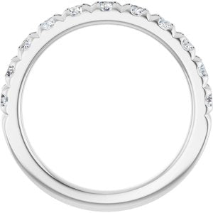 Platinum 7/8 CTW Lab-Grown Diamond French-Set Anniversary Band