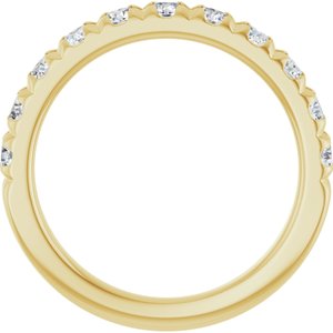 10K Yellow Gold 3/4 CTW Lab-Grown Diamond French-Set Anniversary Band