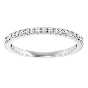 Platinum 1/5 CTW Lab-Grown Diamond French-Set Anniversary Band
