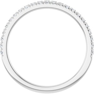 10K White Gold 1/5 CTW Lab-Grown Diamond French-Set Anniversary Band