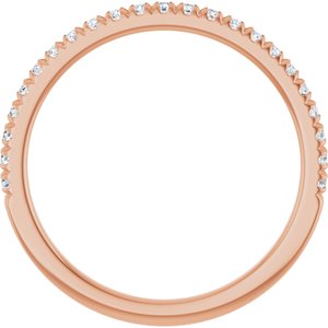 10K Rose Gold 1/5 CTW Lab-Grown Diamond French-Set Anniversary Band