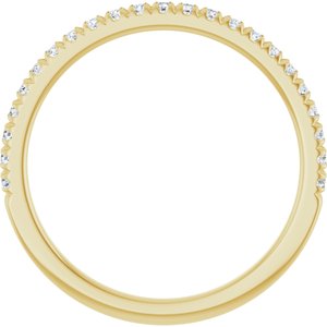 10K Yellow Gold 1/5 CTW Lab-Grown Diamond French-Set Anniversary Band