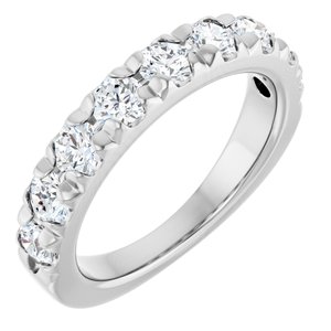 14K White Gold 1 1/3 CTW Lab-Grown Diamond French-Set Anniversary Band