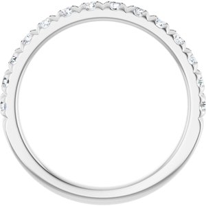 10K White Gold 5/8 CTW Lab-Grown Diamond French-Set Anniversary Band
