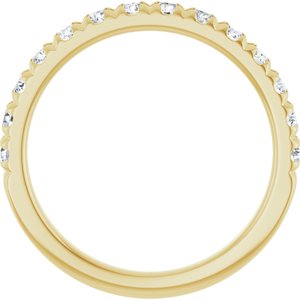 10K Yellow Gold 1/2 CTW Natural Diamond French-Set Anniversary Band
