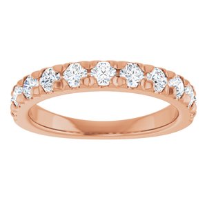 14K Rose Gold 7/8 CTW Lab-Grown Diamond French-Set Anniversary Band