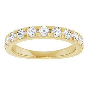 14K Yellow Gold 7/8 CTW Lab-Grown Diamond French-Set Anniversary Band