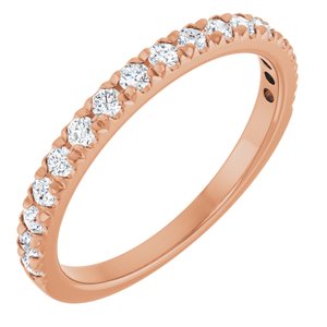 14K Rose Gold 1/3 CTW Lab-Grown Diamond French-Set Anniversary Band